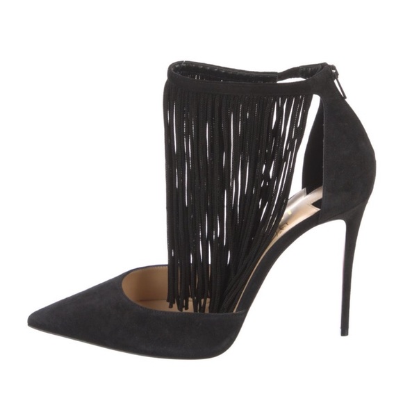 Christian Louboutin Suede Fringe Pumps